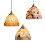 Modern Mini Glass Pendant Light  Island  Ceiling Pendant Light Fixture Stained Glass Hanging Lamp
