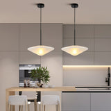 Modern Minimalist Glass Pendant Lamp Creative Lighting Bedroom Living Room Black Iron Paint Fixture
