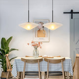 Modern Minimalist Glass Pendant Lamp Creative Lighting Bedroom Living Room Black Iron Paint Fixture