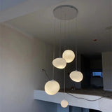 Modern Minimalist Pebble Shaped Glass Pendant Light – Creative Frosted Stone Hanging Lamp
