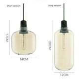 Modern Minimalist Pendant Light - Tinted Glass Shade with Marble/Metallic Socket, Industrial Hanging Lamp