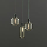 Modern Minimalist Pendant Light - Tinted Glass Shade with Marble/Metallic Socket, Industrial Hanging Lamp