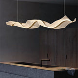 Modern Minimalist Wave LED Pendant Light Chandelier Tri-color Dimmable