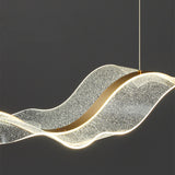 Modern Minimalist Wave LED Pendant Light Chandelier Tri-color Dimmable