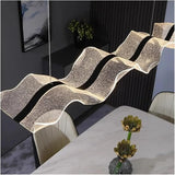 Modern Minimalist Wave LED Pendant Light Chandelier Tri-color Dimmable
