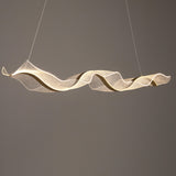 Modern Minimalist Wave LED Pendant Light Chandelier Tri-color Dimmable