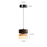 Modern Minimalist Wood & Alabaster Pendant Light