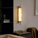 Modern Natural Alabaster Alabaster Column Wall Light