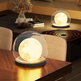 Modern Outdoor Lunar Globe Pillar Light - IP65 Waterproof Garden Post Lamp