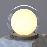 Modern Outdoor Lunar Globe Pillar Light - IP65 Waterproof Garden Post Lamp