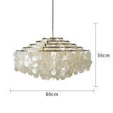 Modern Shell Chandelier Restaurant Lights Aisle Mount FrameTraditional Pendant Lighting