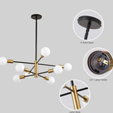 Modern Sputnik Chandelier Adjustable Light Mid-Century Pendant lighting