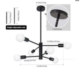 Modern Sputnik Chandelier Adjustable Light Mid-Century Pendant lighting