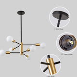 Modern Sputnik Chandelier Adjustable Light Mid-Century Pendant lighting
