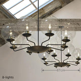 Modern Sputnik Chandelier with Clear Glass Globes  Hanging Pendant Lights for Bedroom Restaurant Dining Table Living Room Hallway