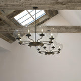 Modern Sputnik Chandelier with Clear Glass Globes  Hanging Pendant Lights for Bedroom Restaurant Dining Table Living Room Hallway