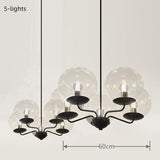 Modern Sputnik Chandelier with Clear Glass Globes  Hanging Pendant Lights for Bedroom Restaurant Dining Table Living Room Hallway