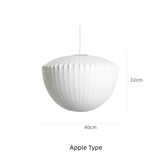 Modern White Silk Fabric Pendant Lamp Homestay Pendant Light Fixtures