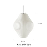 Modern White Silk Fabric Pendant Lamp Homestay Pendant Light Fixtures