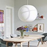Modern White Silk Fabric Pendant Lamp Homestay Pendant Light Fixtures