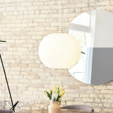 Modern White Silk Fabric Pendant Lamp Homestay Pendant Light Fixtures