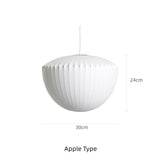 Modern White Silk Fabric Pendant Lamp Homestay Pendant Light Fixtures