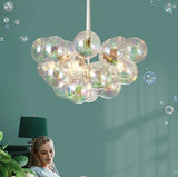 Modern Nordic Bubble Glass Chandelier – Luxury DNA Ball Pendant Light