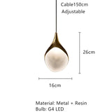 Modern Sculptural Teardrop Pendant Lamp