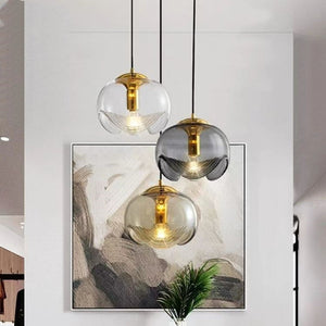 Nordic Glass Lamp Shade Pendent Lamp Modern Minimalist Creative Single Head Pendant Light