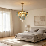 Modern Square Murano Glass Chandelier – Luxury Geometric Inverted Pyramid Pendant Lighting