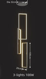 Multi-Frame Contemporary Rectangle 100cm*20cm Staircase Chandelier Adjustable High Ceiling Light