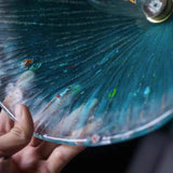 Retro Blue/Green Hand-Blown Glass Pendant Light Mini-Pendant Light