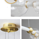 Modern LED Bubble Chandelier – Artistic Glass Globe Pendant Light for Living Room & Dining Space