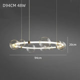 Modern LED Bubble Chandelier – Artistic Glass Globe Pendant Light for Living Room & Dining Space