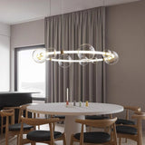 Modern LED Bubble Chandelier – Artistic Glass Globe Pendant Light for Living Room & Dining Space