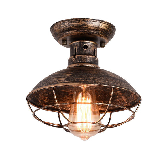 Cap Industrial Ceiling Light Ivalue Mini Semi Flush Mount Ceiling Light Fixture Matel - heparts