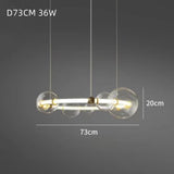 Modern LED Bubble Chandelier – Artistic Glass Globe Pendant Light for Living Room & Dining Space