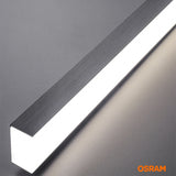 Modern Minimalist Linear LED Pendant Light - Sleek Black Island Hanging Bar Light