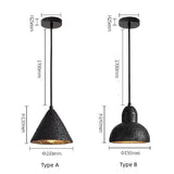 Industrial Wabi-Sabi Volcanic Stone Pendant Light – Natural Lava Rock Hanging Lamp