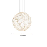Modern Paper-Like Orb Pendant Lamp Light Fixture