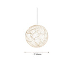 Modern Paper-Like Orb Pendant Lamp Light Fixture