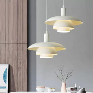 Pendant Light PH 4/3 Danish White Pendant Lamp by Poul Henningsen for Louis Poulsen