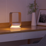 Dimmable Touch Light Foldable Table Lamp Portable Telescopic LED Night Light Wooden Handle Portable Lantern Light