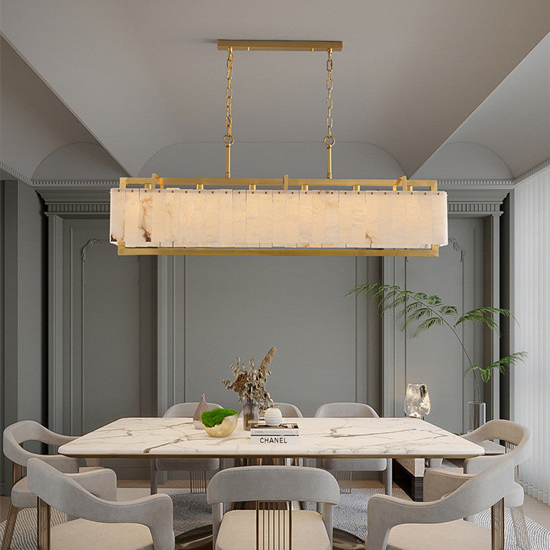 Gold rectangle chandelier hotsell