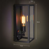 Rectangular Contemporary  Wall Sconce with Clear Glass