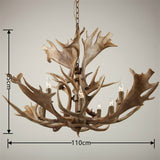 Rustic Faux Antler Chandelier - 8-Light Lodge Style Ceiling Fixture