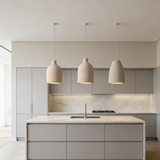 Rustic Textured Polystyrene Wabi-Sabi Pendant Light