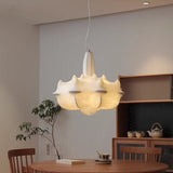 Sculptural Bloom Silk Fabric Pendant Light
