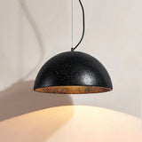 Modern Natural Travertine Dome Pendant Light