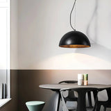 Modern Natural Travertine Dome Pendant Light